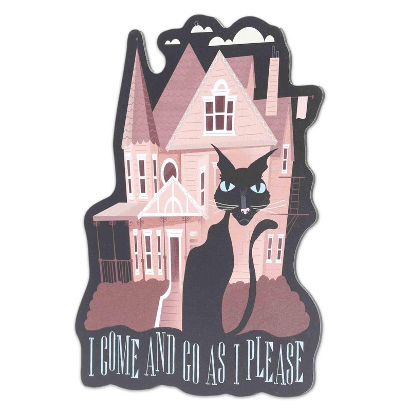 Open Road Brands Coraline Pink Palace and Cat Metal Wall Decor - Mysterious Coraline Wall Art for Home or Movie Room - Image 2